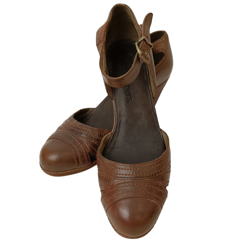 Timberlake Earthkeepers  Brown Leather Heeled Shoes UK 8  Womenswear | Pre-loved