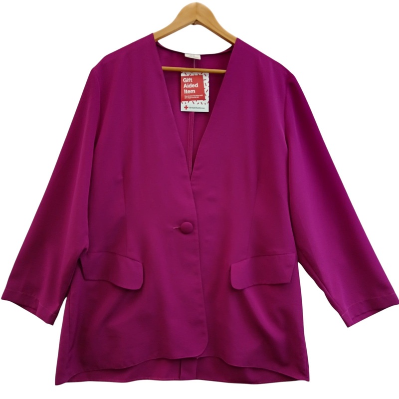 Unbranded Fuchsia Lightweight Jacket UK 22 Womenswear | Pre-loved