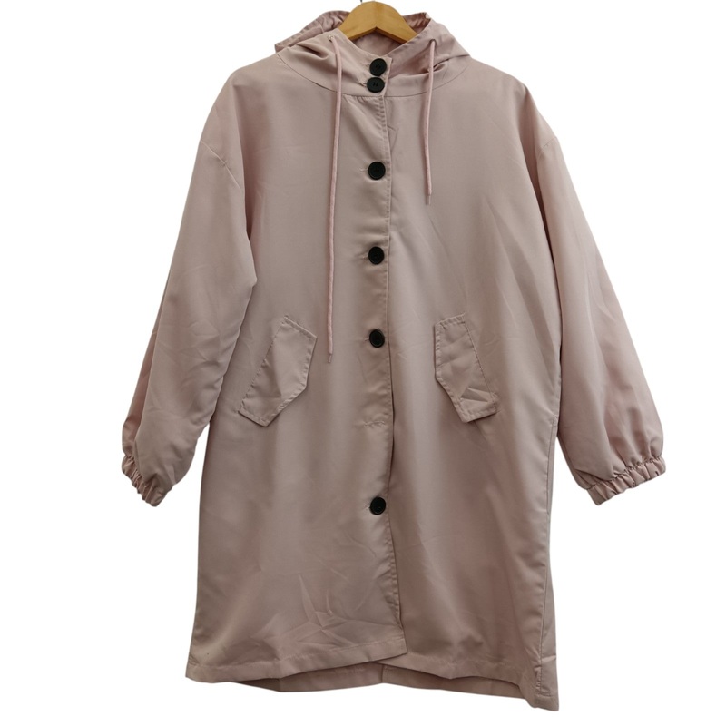 Unbranded Lightweight Hooded Women’s Jacket In Pale Pink UK 4 XL Womenswear | Pre-loved