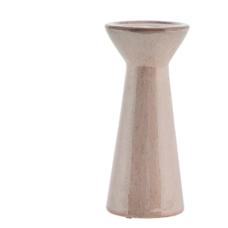 Tall Powder Pink Candlestick