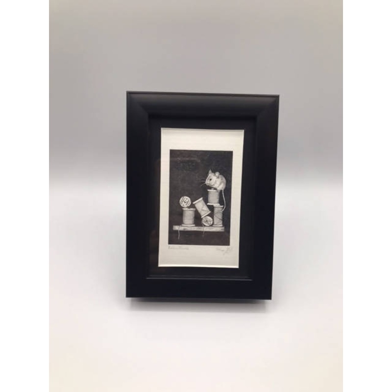 Bobbin Mouse – Framed Limited Edition Print by Jenny Davies