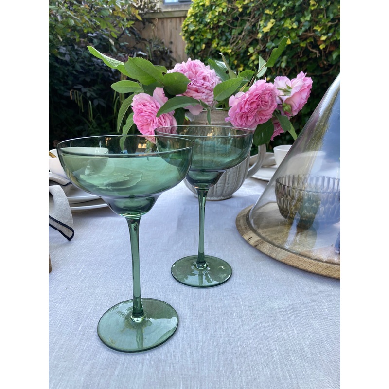 Green Martini / Champagne Glass