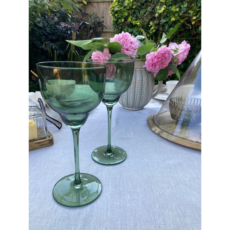Green Wine Glasses