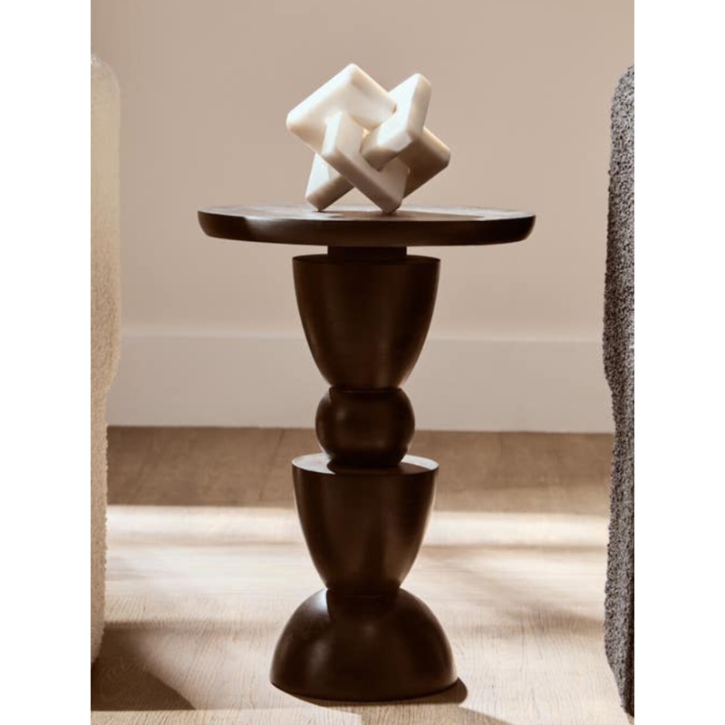 Nason White Marble Knot Sculpture