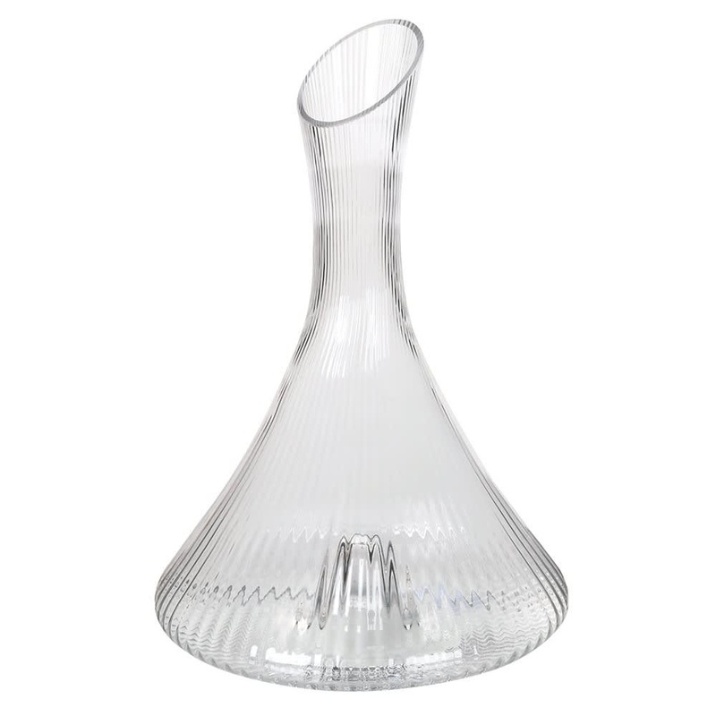 Ribbed Glass Decanter