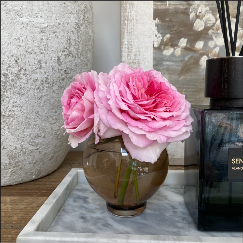 Small Brown Glass Vase