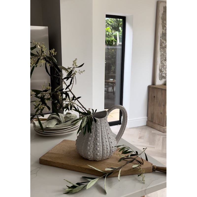 White Urchin Jug Vase