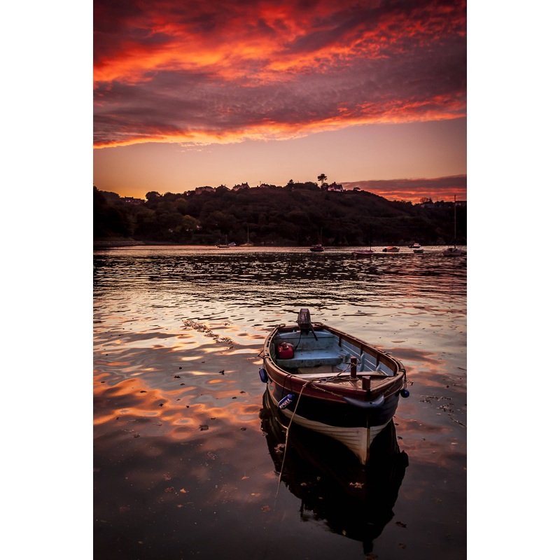 Fishguard Harbour Sunset – Print in A4 Mount