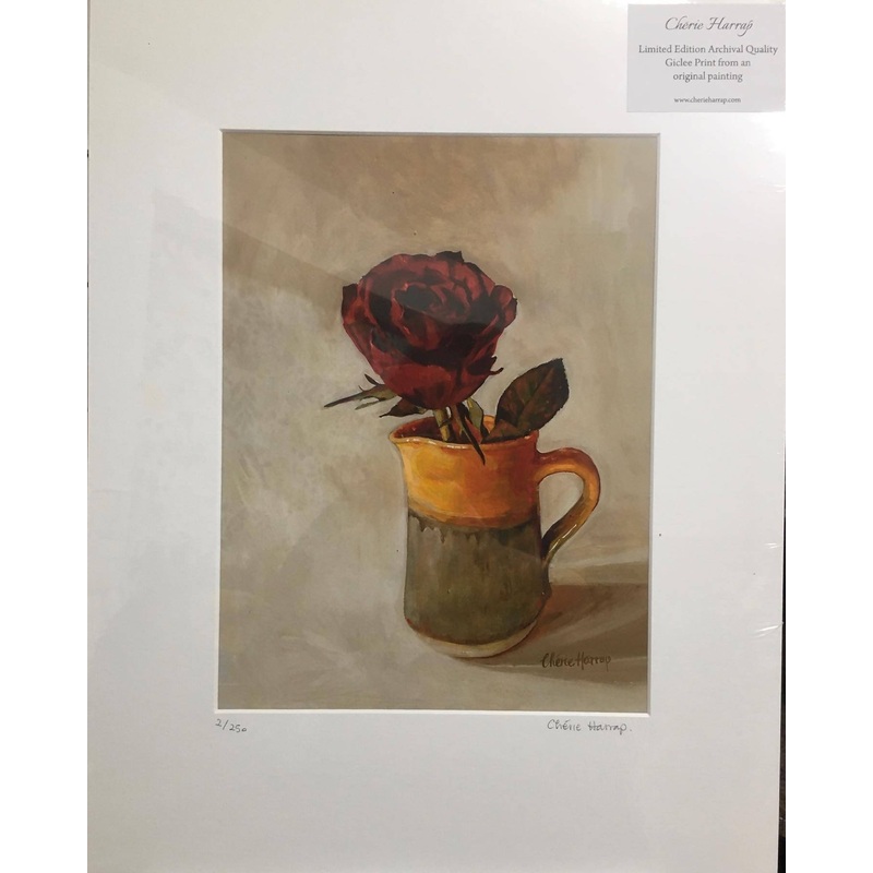 Rose In Small Jug – Gicle Print