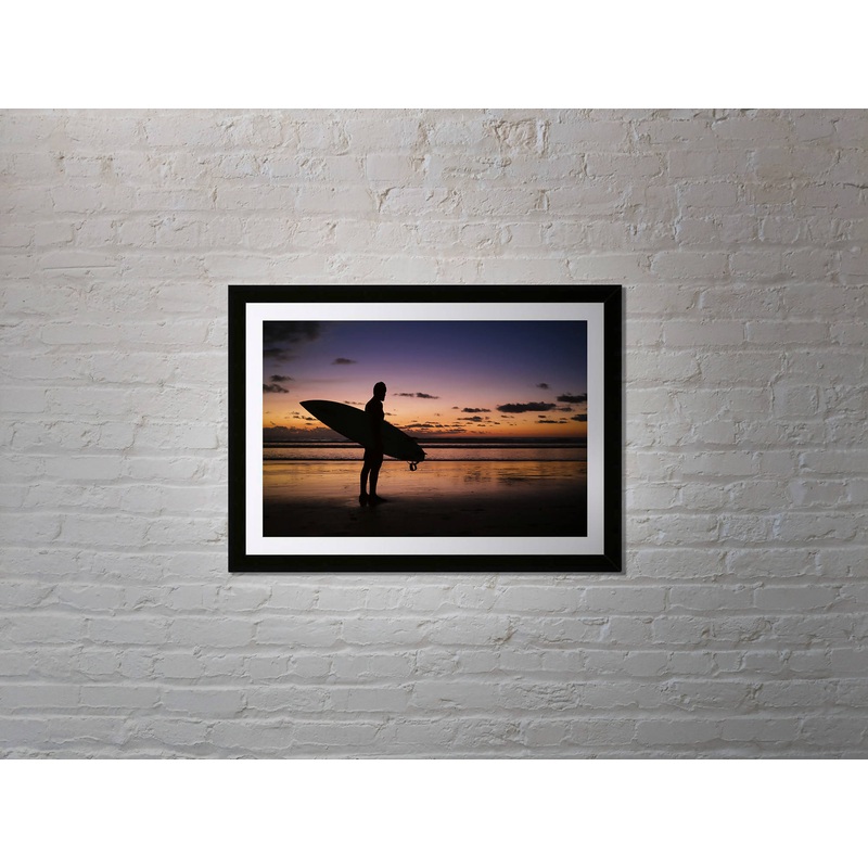 Surfer, Playa Grande – Limited run 80 x 60 cm Black Framed Print
