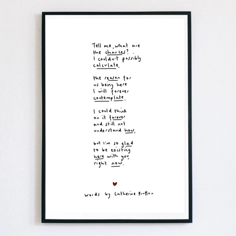 What Are The Chances? Poem Print