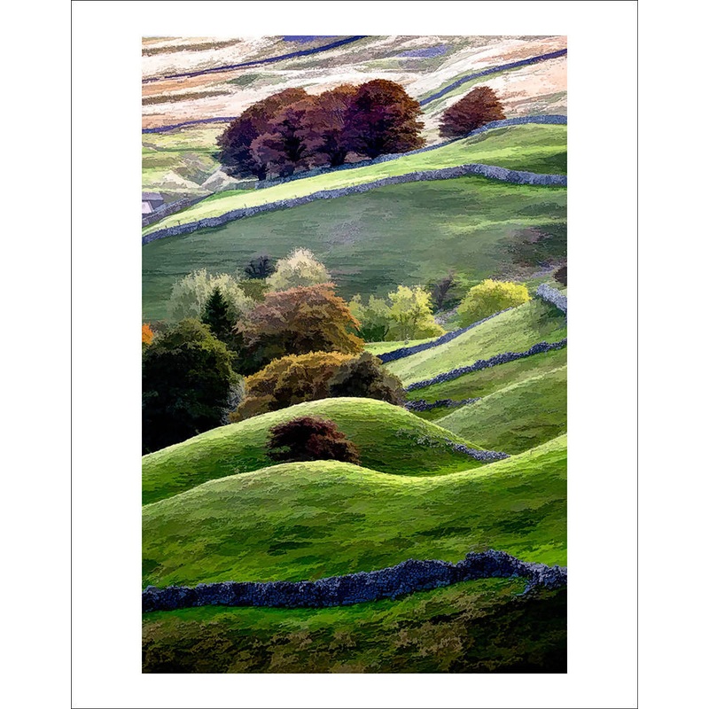 Yorkshire Dales Hills|10×8 mounted|18×12 mounted