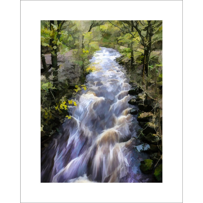 Yorkshire Dales River|16×12 mounted|10×8 mounted|16×12 framed|A4 framed