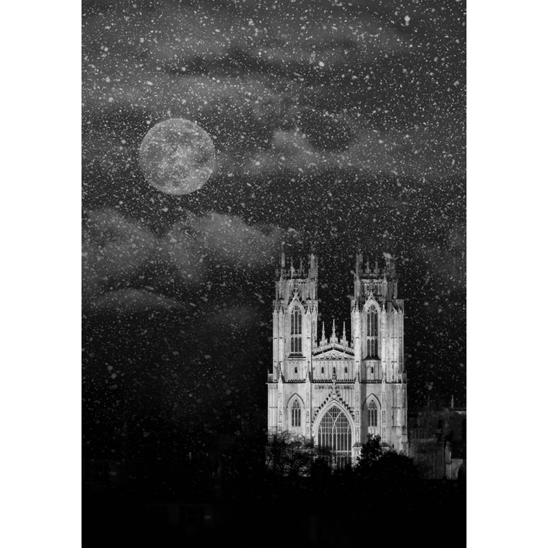 Beverley Minster in the snow (b/w)