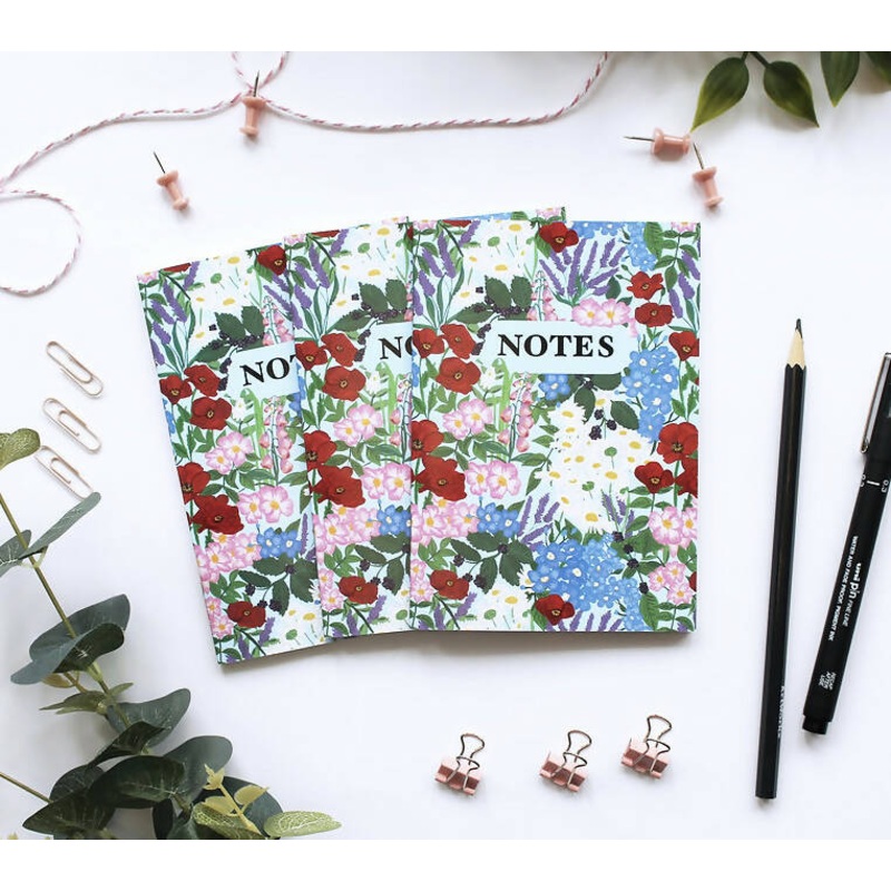 British Wildflower Mini A6 Notebook