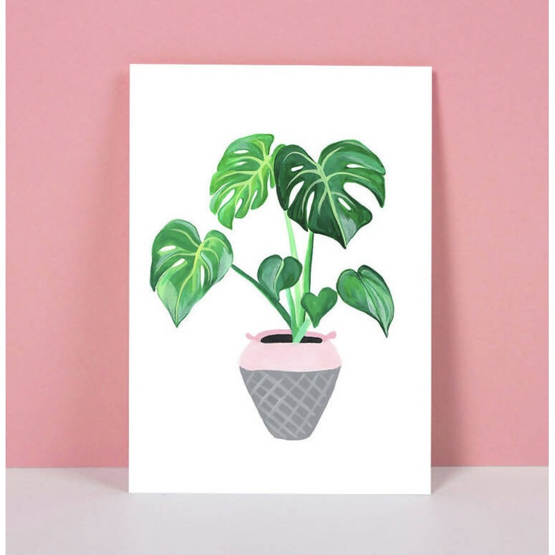 Cheese Plant Art Print A4