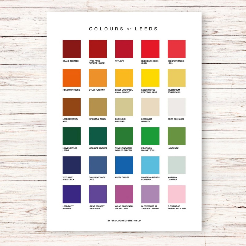 Colours of Leeds Print|A2|A3|A4