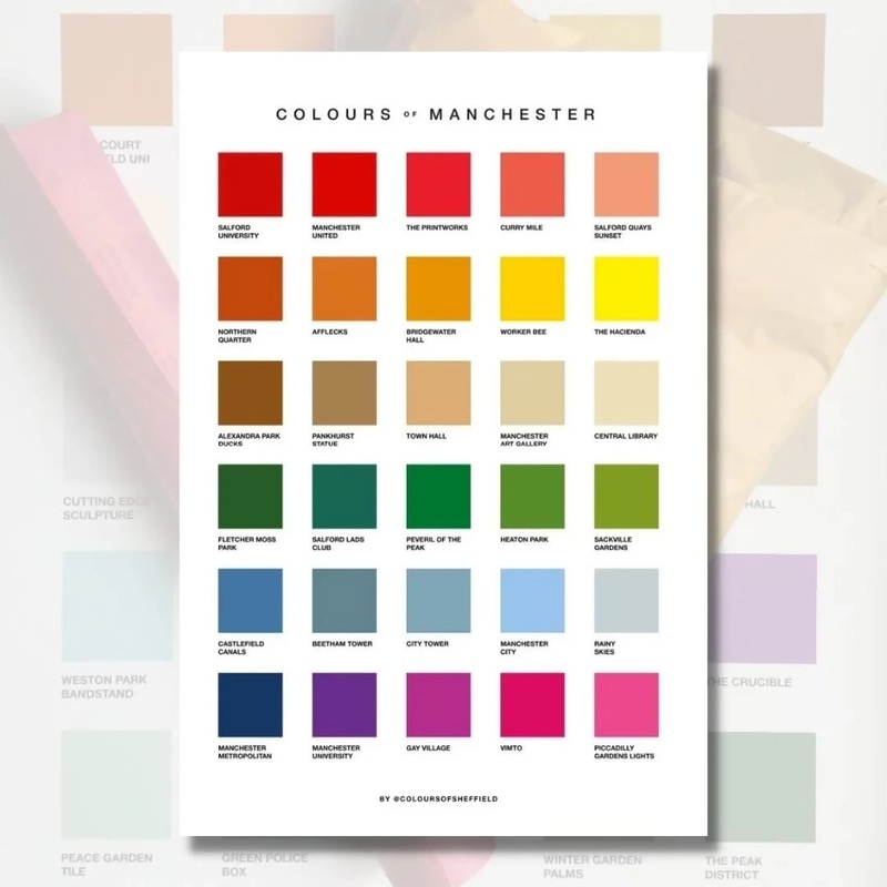 Colours of Manchester Print|A2|A3|A4