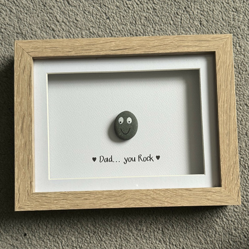 Daddy/ Dad You Rock – Small|Daddy you rock with pebble face (381). Small light frame|Dad you rock with pebble face (382). Small light frame