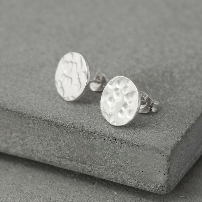 Full Moon Hammered Studs
