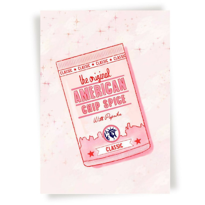 Hull Chip Spice Print|Chip Spice Illustrated Print A5|Chip Spice Illustrated Print A4|Chip Spice Illustrated Gold Foil A4 Print