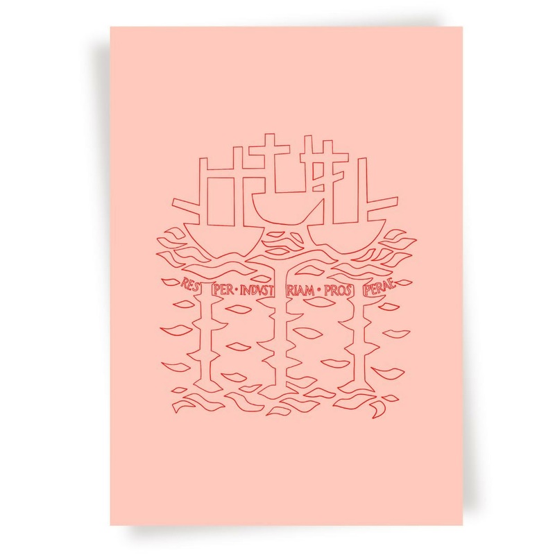 Hull Three Ships Print|Hull Three Ships Illustrated Print A5|Hull Three Ships Illustrated Print A4|Hull Three Ships Illustrated Print A3