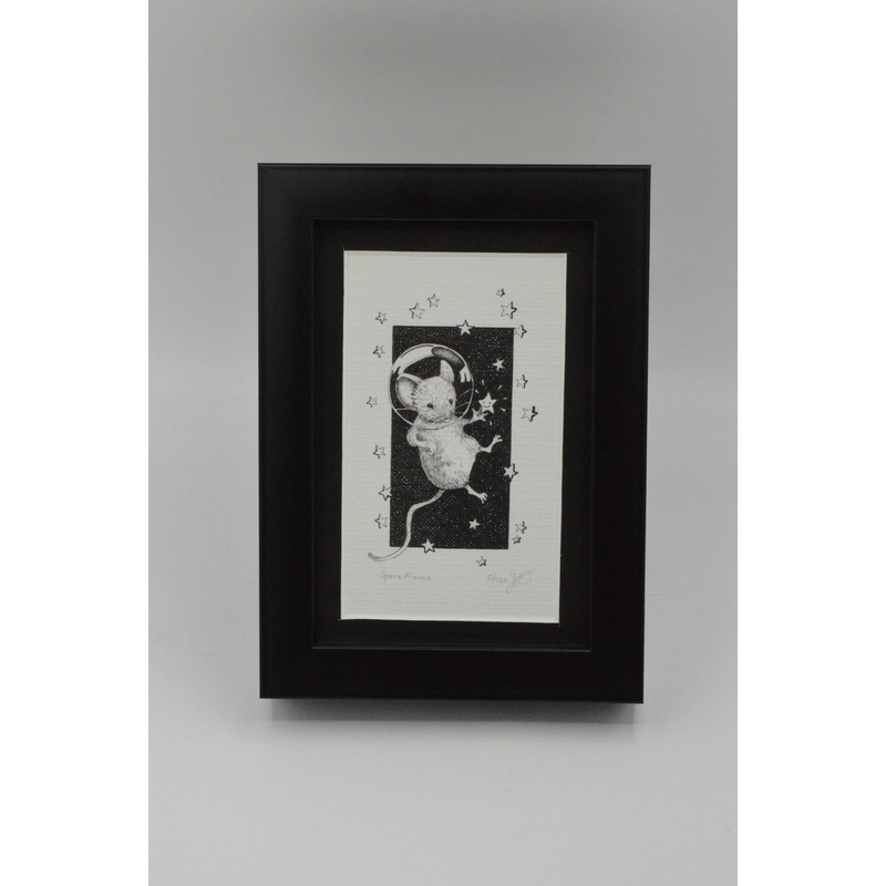 Space Mouse – Framed Limited Edition Print by Jenny Davies