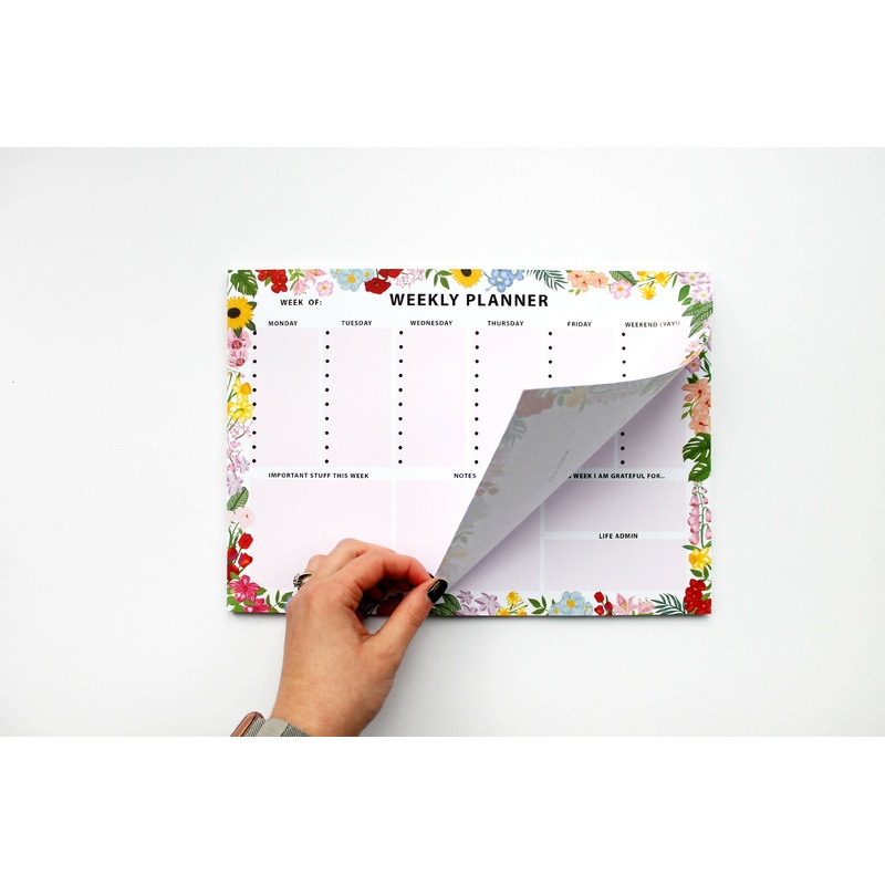 Weekly Planner Tear Off Desk Pad A4