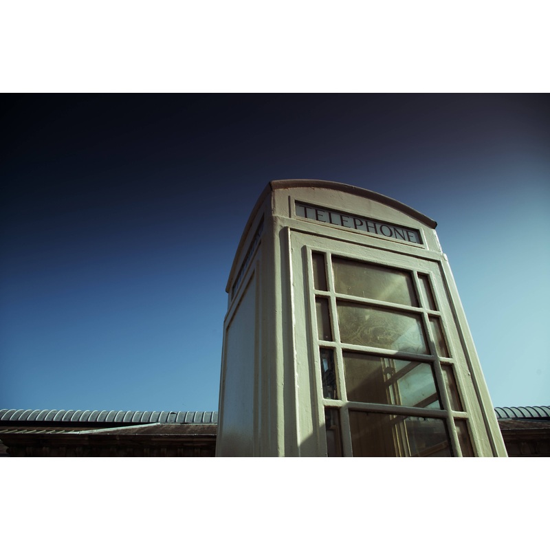 White Phone Box (Small Frame)