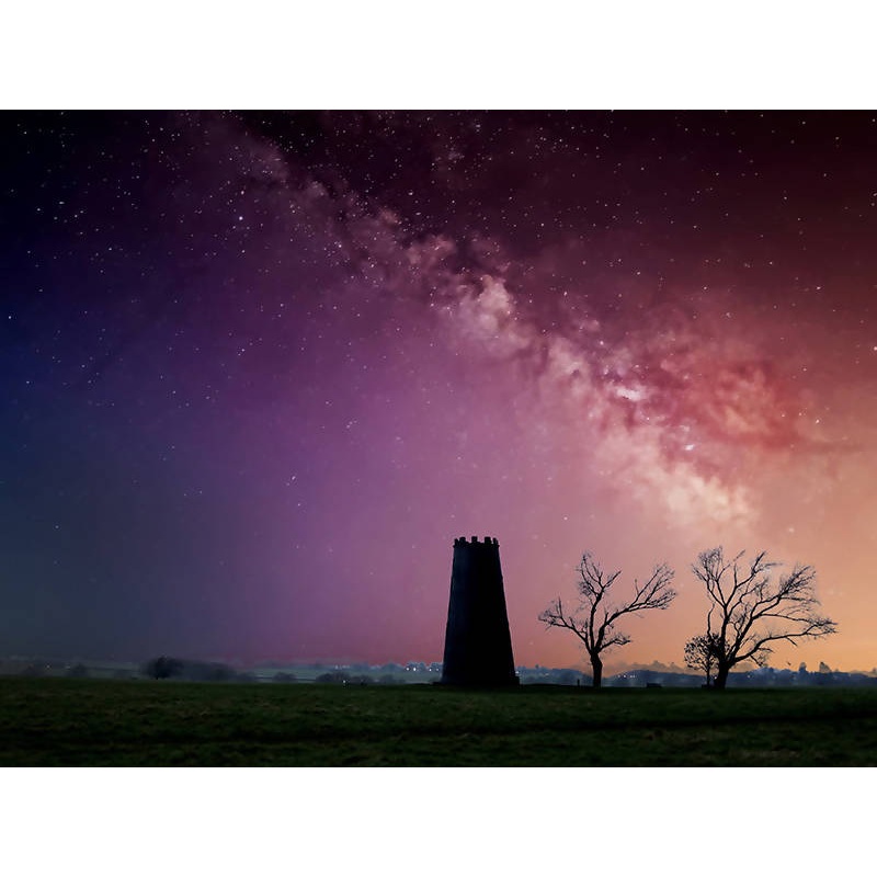 Black Mill under the Milky Way, Landscape