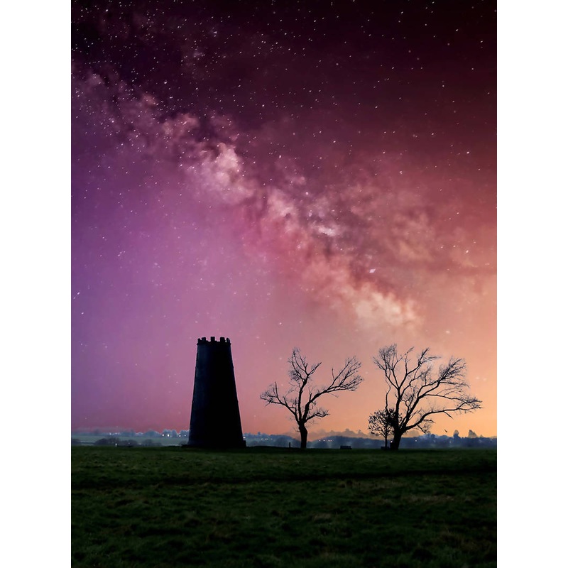 Black Mill under the Milky Way, Portrait