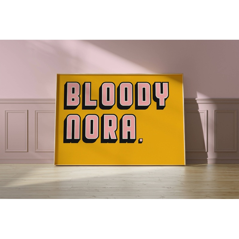 Bloody Nora Print|A4|A3|A5|Yellow|Pink