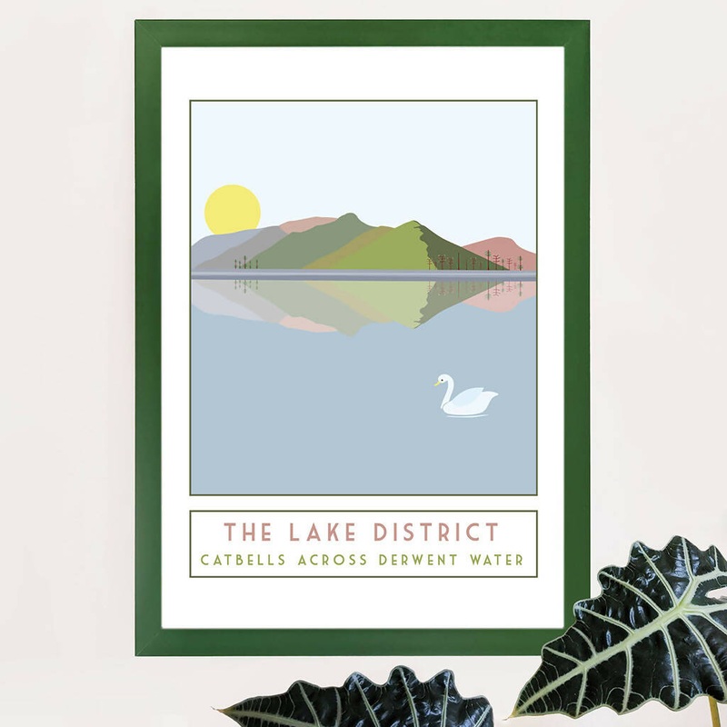 Catbells Travel Poster|Catbells A5|Catbells A4