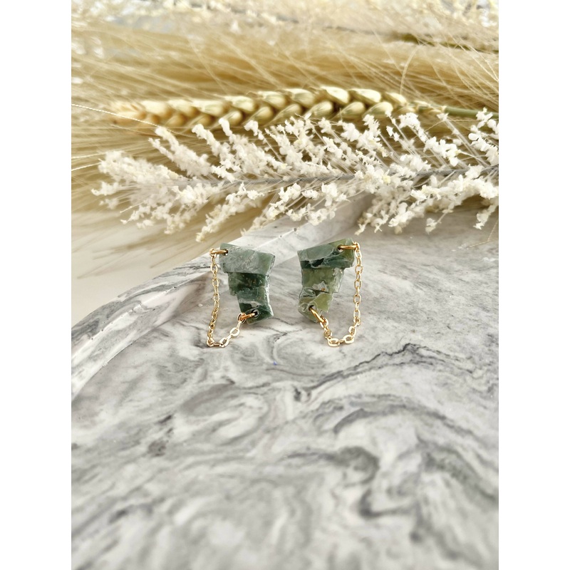 Emerald No. 1 – Handmade Polymer Clay Earrings