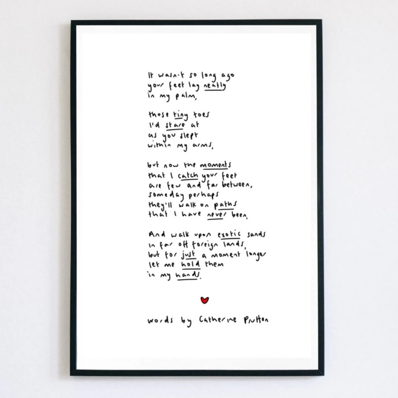 Tiny Feet New Baby Poem|A4|A5