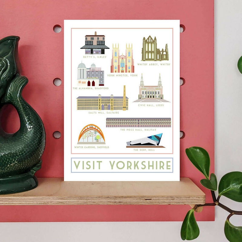 Yorkshire Landmarks Travel Poster