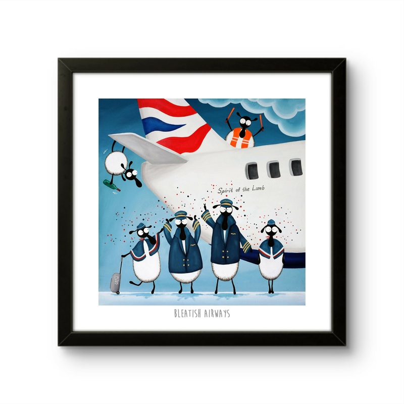 Bleatish Airways – 10 Print|Print only|Black frame|White frame
