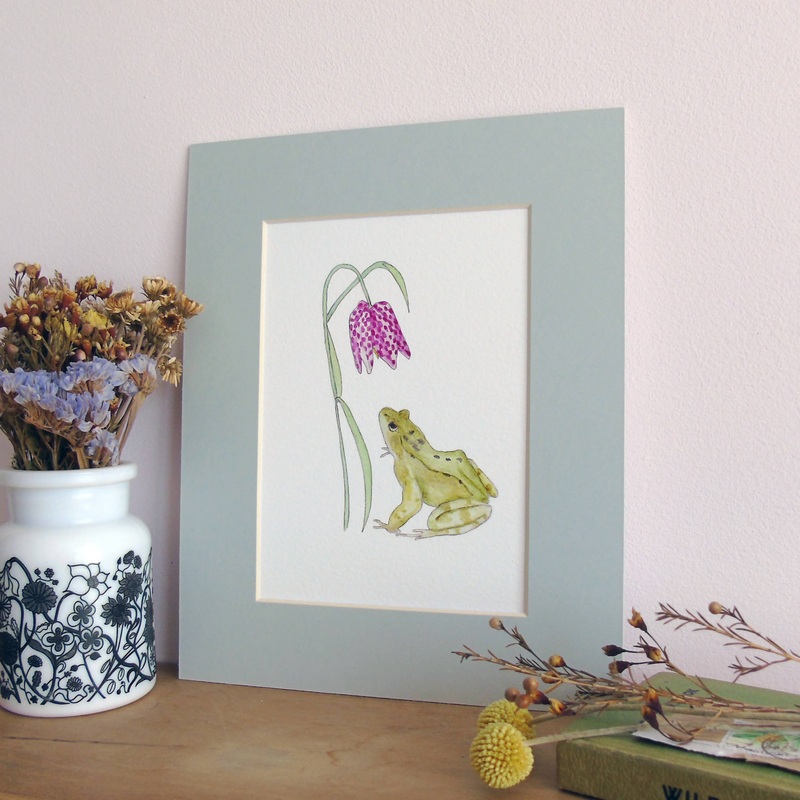 Frog and Fritillary Giclee Print