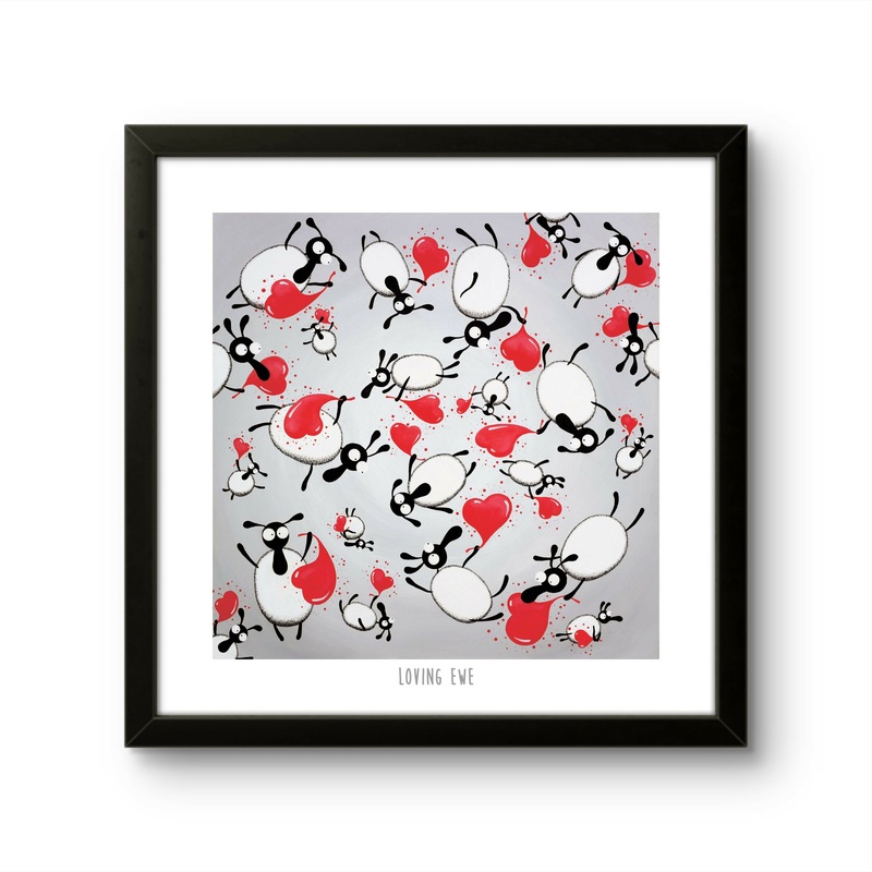 Loving Ewe – 10 Print|Print only|Black frame|White frame