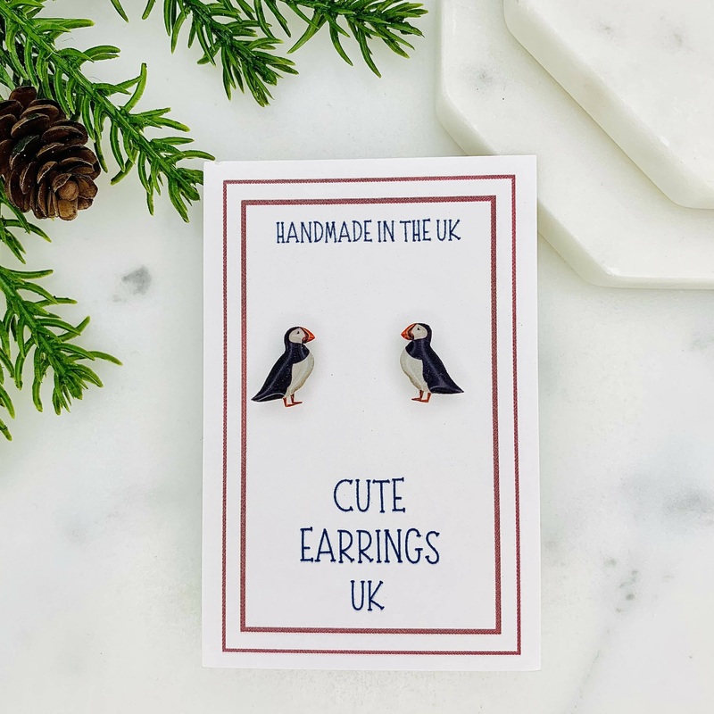 Puffin Stud Earrings