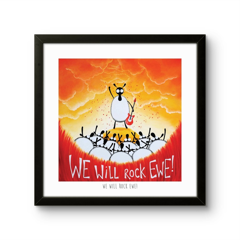 We Will Rock Ewe! – 10 Print|Print only|Black frame|White frame