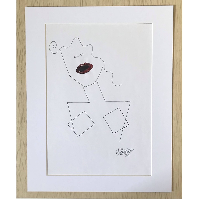 Abstract Woman|Black Mount|White Mount