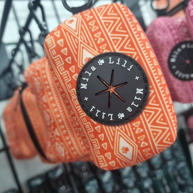 Aztec (Orange) Poo Bag Holder|One Size