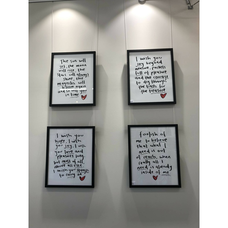 Extra Large Handwritten Framed Poem