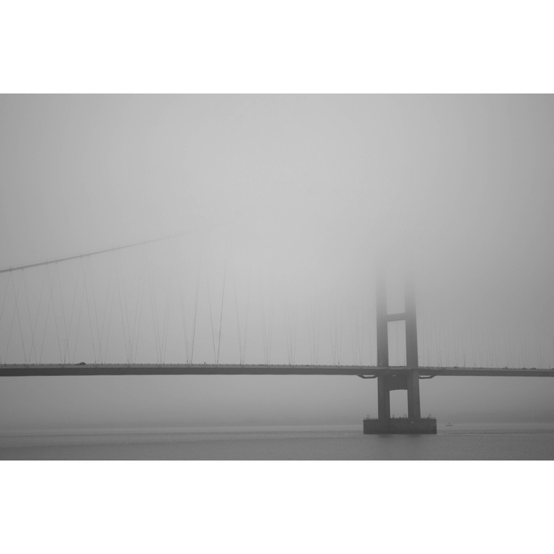 Foggy Humber Bridge (40cm x30cm Frame)
