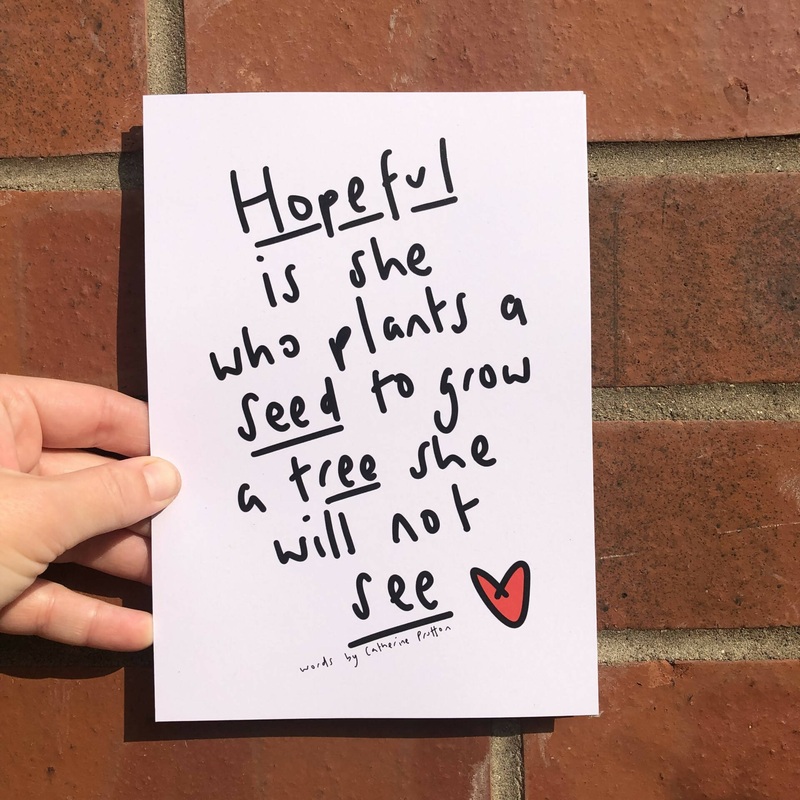 Hopeful Is She Poem Print