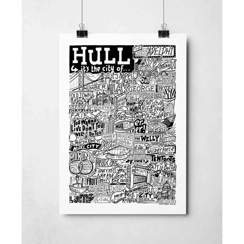 Hull Landmarks A4 Print