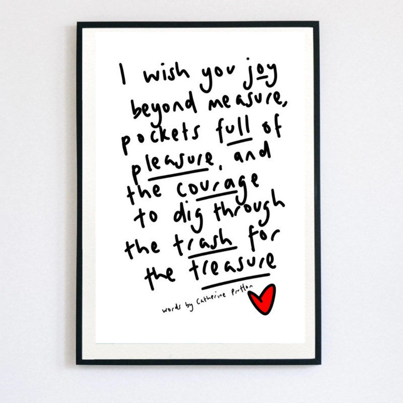 I Wish You Joy Beyond Measure Poem Print