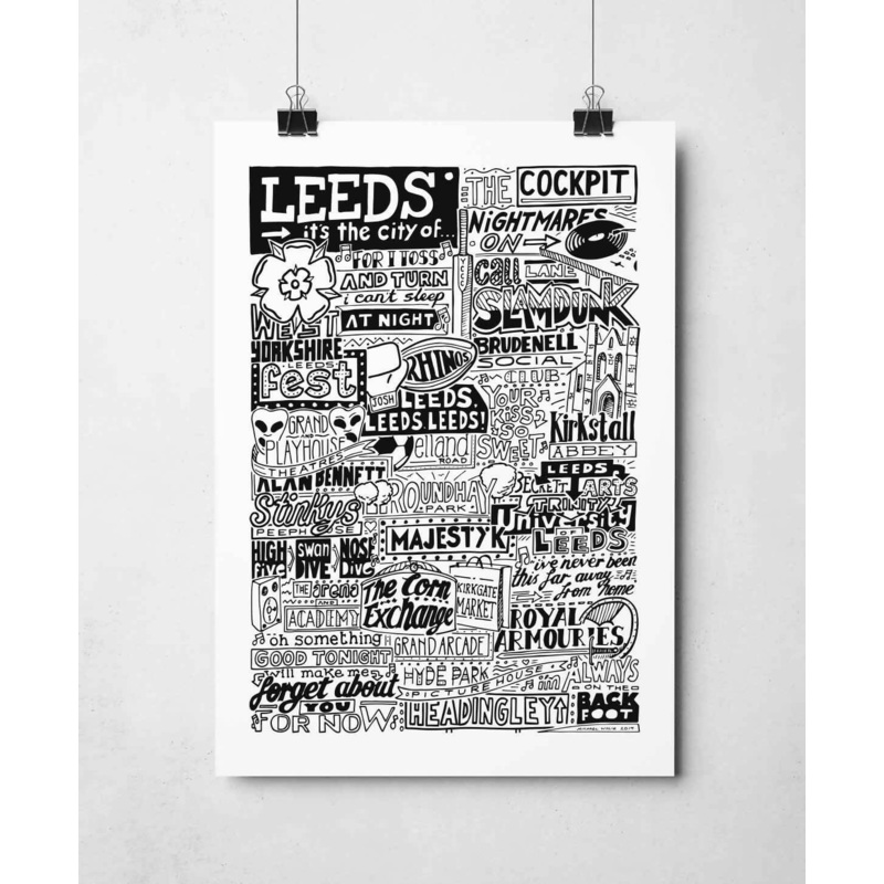Leeds Landmarks Print