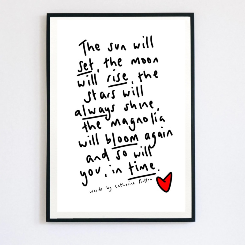 Magnolia Poem Print A4